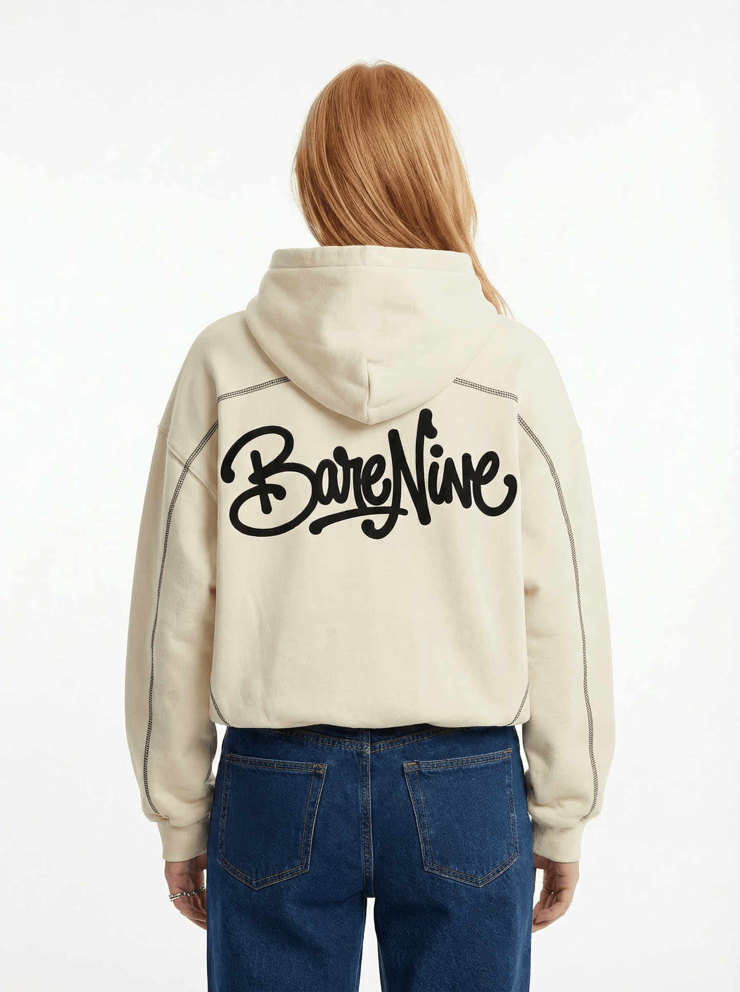 Roller Hoodie Cream-Black