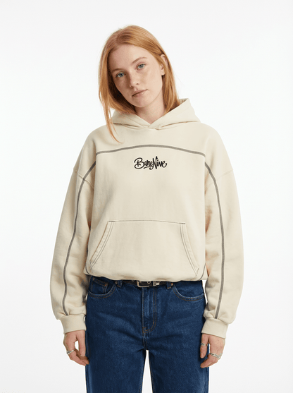 Roller Hoodie Cream-Black